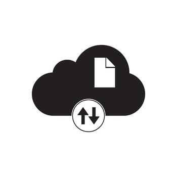 Cloud Storage and File Synchronization Icon vector