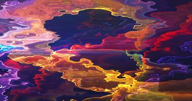 brilhante, suavemente fluindo contornos crio a abstrato mapa ou orgânico padronizar. desatado looping animação. a dinâmico textura com uma brilhando efeito cria a atmosfera do fantasia e magia.1113 video