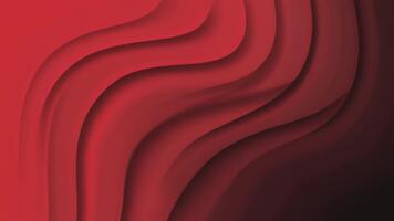 abstrakt röd vågig skikten bakgrund med en slät lutning och djup skugga effekt, ett elegant design för modern digital presentationer och bakgrunder video
