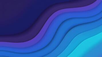 abstrakt vätska Vinka skikten i Häftigt blå och lila lutning nyanser, skapande en modern digital bakgrund med sömlös djup och slät strömmande rörelse för olika tillämpningar video