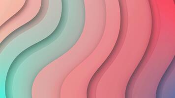 Modern fluid background design featuring flowing pastel gradient waves and subtle shadows for a 3D paper cut out effect video