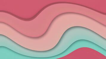Dynamic abstract background featuring soft wavy layers in a vibrant pink and teal color palette, creating a modern and artistic graphic design with flowing, organic shapes and a sense of depth video