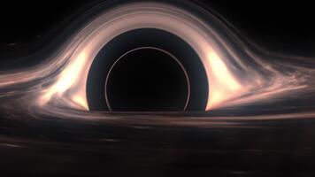 negro agujero hacer en profundo espacio lazo animado video
