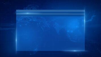 testo grafico piatto animazione per notizia trasmissione, reale blu pendenza sfondo con leggero effetti per presentazione e grafico design progetti uso video