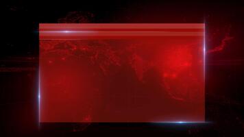 testo grafico piatto animazione per notizia trasmissione, rosso astratto sfondo design con moderno leggero effetti per creativo presentazioni e modelli video