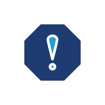 advertencia hexágono forma de colores icono diseño bueno para web o móvil aplicación vector