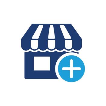 add store colored icon design good for web or mobile app vector