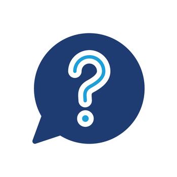 question mark in speech bubble colored icon design good for web or mobile app vector