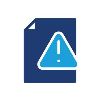 documento con exclamación marca marca de colores icono diseño bueno para web o móvil aplicación vector