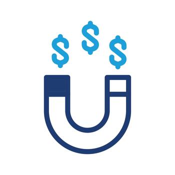 imán con dinero símbolo de colores icono diseño bueno para web o móvil aplicación vector