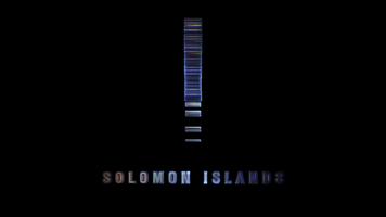 Solomon islands map rotating and exploding on black background video
