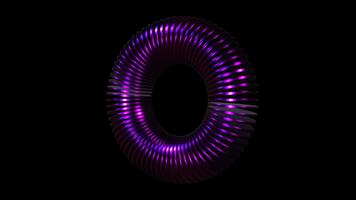 3D Shiny Metallic Disk Circle Animation on Black Background with Luxury Reflections and Smooth Rotating Motion, Abstract Futuristic Loop footage Design video