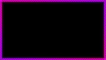 Neon Rectangle loop animation, frame burning rectangle border blazing animated for live, steaming, etc video