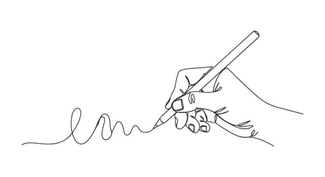 Continuous One Line Drawing of Hand Writing Simplicity in Every Stroke of the Pen vector