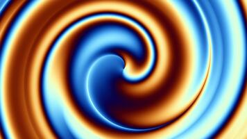 astratto vorticoso pendenza animazione nel arancia e blu toni formatura ipnotico spirale movimento. continuo rotazione ciclo continuo simboleggiante movimento energia e creativo flusso video