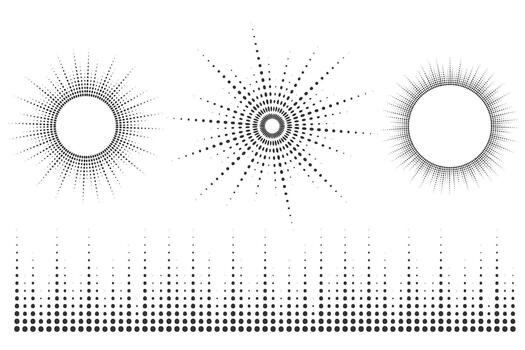 sonido ola. radial música igualada modelo. circulo espectro gráfico. redondo resumen gráfico golpear en blanco antecedentes. frecuencia voz efecto. onda texturizado línea vector