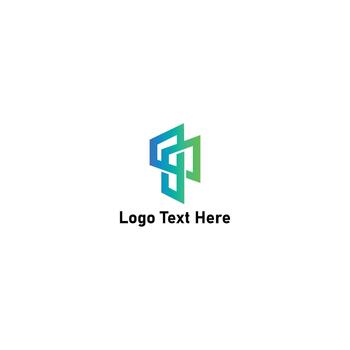 Abstract Interlocking Geometric Connection Logo Design vector