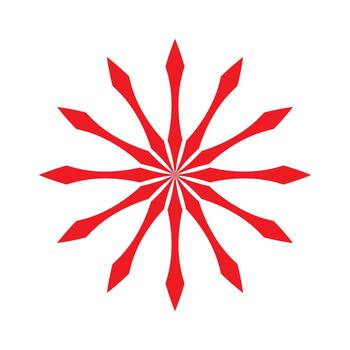 rojo doce puntos geométrico Starburst radial diseño elemento icono vector