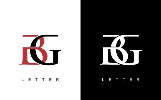 Modern Creative BG Logo Design. icon initial Based Monogram and Letters in Luxury. vector