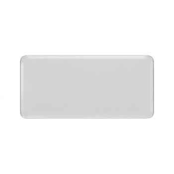 A Clean White Rectangular Shape with Rounded Corners Floating Isolated on a Transparent Background Displaying Subtle Gradient Lighting and Subtle Shadows png