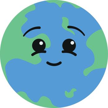 Flat Design Happy Emoji Characters Background vector