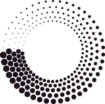 Halftone circle gradient pattern dots design element vector