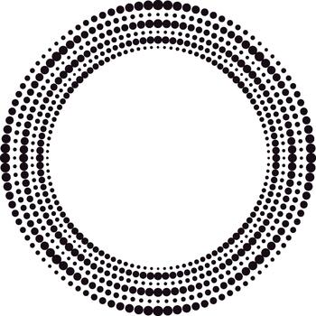 Abstract dotted circle creating modern graphic design element vector