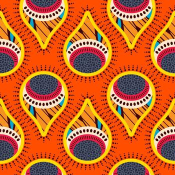 Seamless pattern with abstract colorful ethnic shapes vector