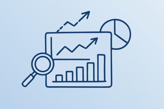 Web Analytics Dashboard with Data Charts and Search vector