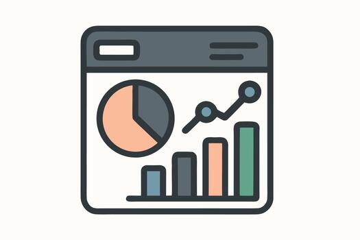 datos analítica y grafico ilustración vector