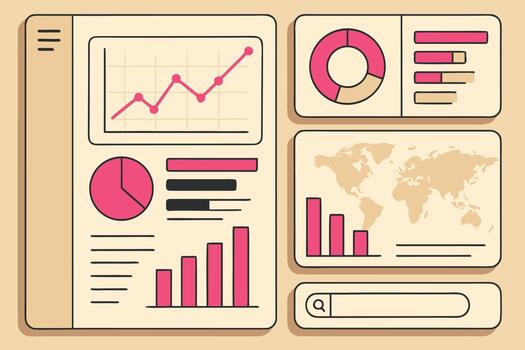 Data Analytics Dashboard vector