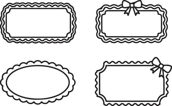 marcos decorativo fronteras conjunto vector