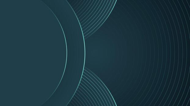 moderno resumen antecedentes con elegante verde azulado circular líneas y degradado oscuro tonos, Perfecto para tecnología, negocio, o digital presentación y creativo diseño proyectos vector