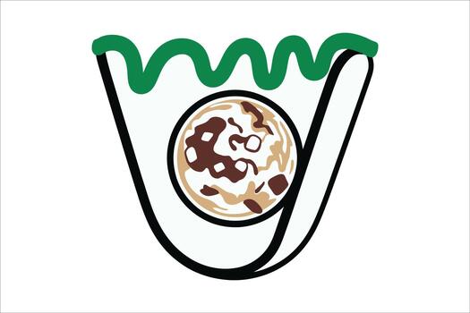 ístico resumen diseño presentando un arremolinándose mármol textura dentro un moderno verde y negro marco vector