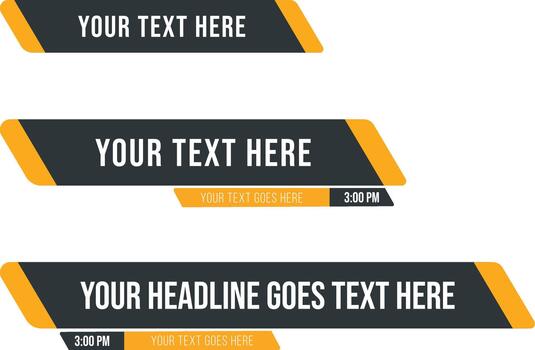 Simple creative lower third collection template vector