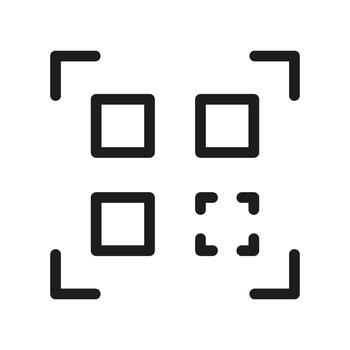 Qr Code Scan Solid Icon. Digital Access, Mobile Scanning, And Quick Information Retrieval Silhouette Symbol. Smartphone Technology. Isolated Illustration vector