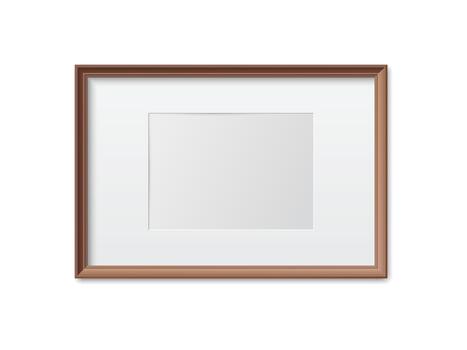 imagen marco Bosquejo con sombra en blanco antecedentes. póster marco Bosquejo vector