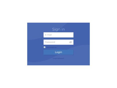 Modern login form page template illustration, website UI UX design concept, digital authentication and sign in user interface for web applications and software graphic vector