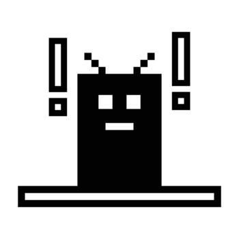 Cartoon pixel robot chat bot ai robotic art 8bit decorative machine. vector