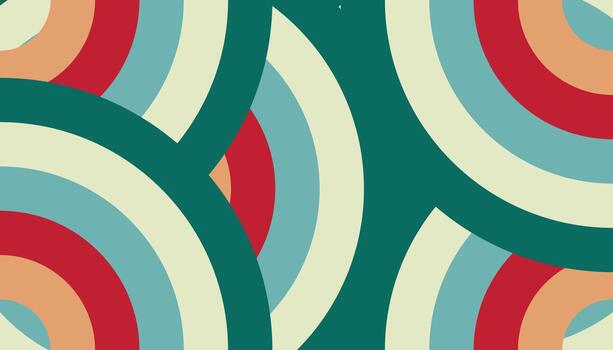 retro resumen remolinos modelo con calentar y frio colores vector