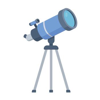 Telescope for observe the planets and a outer space vector