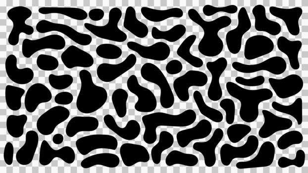 un resumen sin costura modelo presentando irregular negro lugares en un blanco antecedentes. esta negrita diseño es ideal para textiles y fondos de pantalla, hecho con alto calidad gráfico elementos. vector