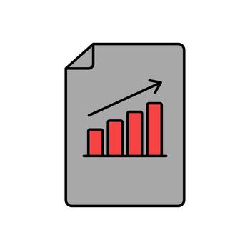 Icon a Chart File, isolated against a clean background. vector