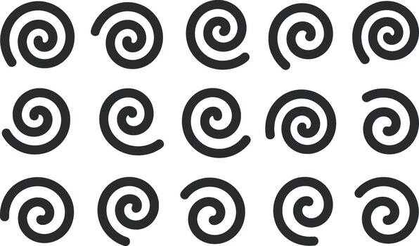 Seamless pattern of spiraling shapes creates a captivating geometric background vector