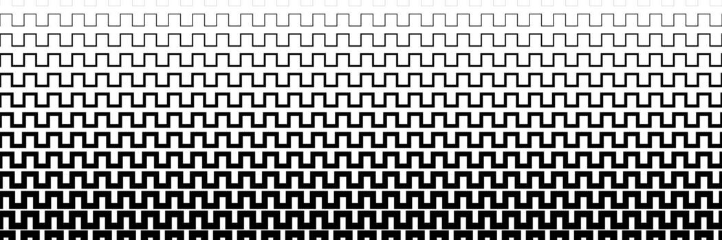 horizontal halftone of black square lines design for pattern and background. vector