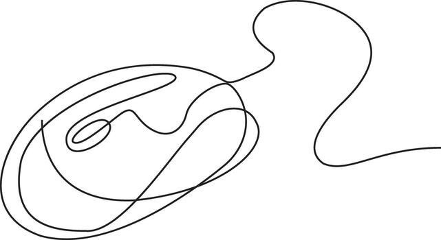 Abstract swan drawing in continuous line on white background showing creativity concept vector