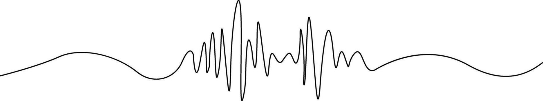 oscilante forma de onda en un blanco espacio representando sonido olas y señal Procesando vector