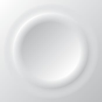 3D soft circle frame on white background vector