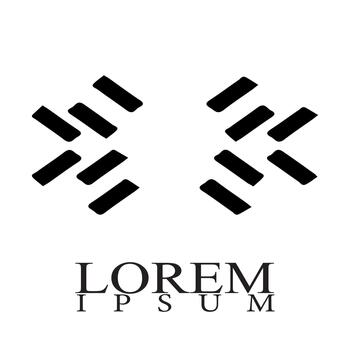 Modern abstract symbol design with clean lines and elegant typography for branding vector