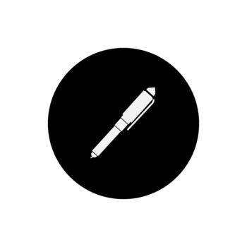 Fountain pen silhouette icon simple black illustration vector